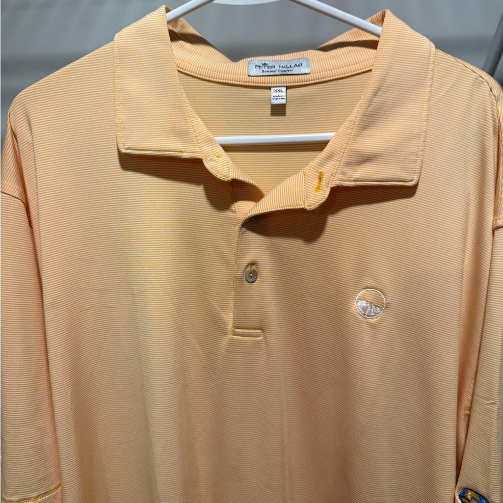 Peter Millar Men's Light Orange Polo Shirt
